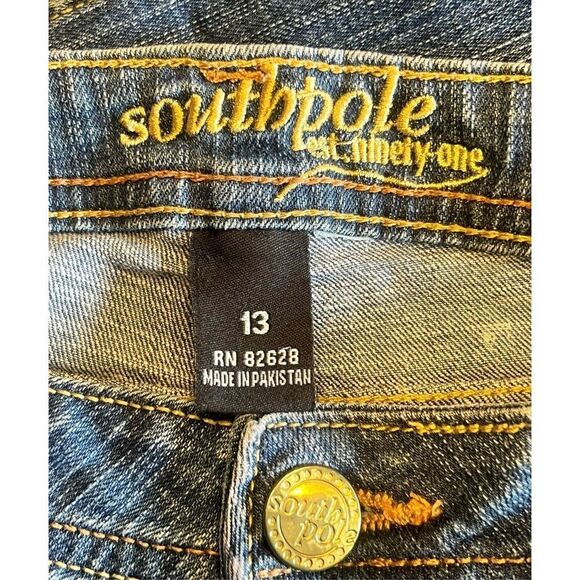 Southpole Jeans Women's 12/13 Blue Light Wash Boot Cut Jeans vintage Y2K - Picture 5 of 7